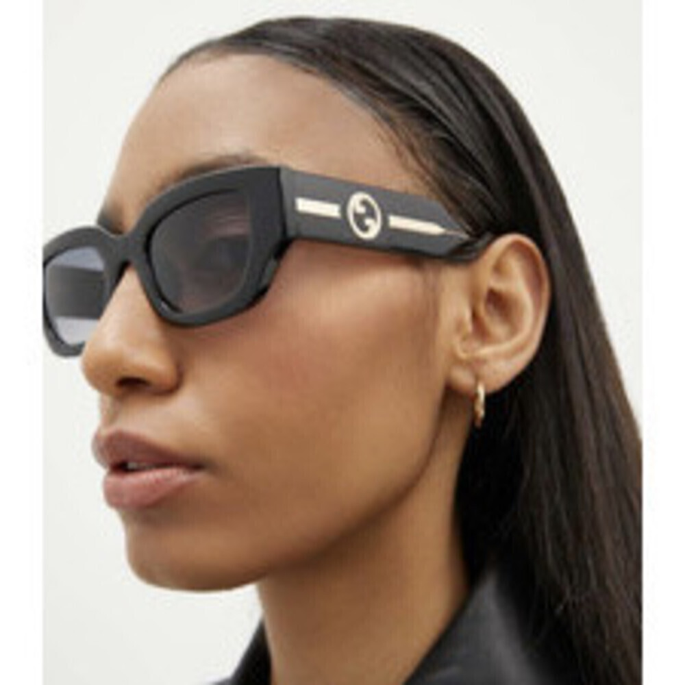 NWT Gucci GG1558SK-001 Black Rectangle 0mm Sunglasses